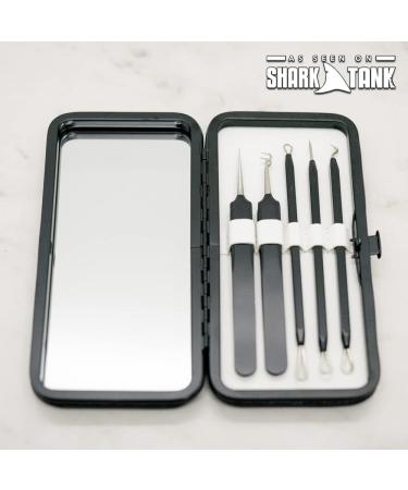 Pete & Pedro Acne & Blackhead Remover Tool Set - 5 Piece Pimple Popper Kit + Mirror | For Men & Women | Removes Whiteheads, Zits, Blackheads, Comedones | Seen on Shark Tank - Buy Online on SooperMarket.com