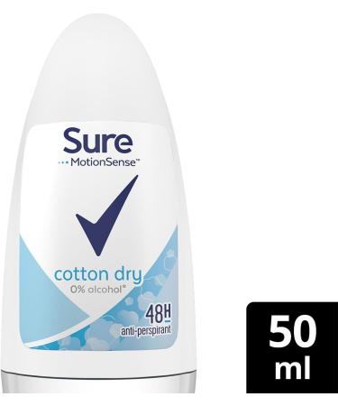 Sure Women Cotton Roll-On Anti-Perspirant Deodorant 50ml (PACK OF 6) Cotton Dry 50 ml (Pack of 6) - Buy Online on SooperMarket.com