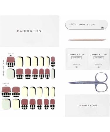 DANNI & TONI 28 Semi Cured Nail Wraps | Soft Self-Adhesive Gel Stickers | Salon-Quality Manicure Set - Buy Online on SooperMarket.com