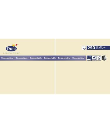 Duni napkins 33 x 33 cm 1/4 F 3-ply champagne cream Cream