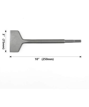 SPKLINE 3 Tile & Thinset Scaling Chisel SDS-Plus Shank - 10 Scraper for Walls & Floors | Compatible with SDS-Plus Hammers - Buy Online on SooperMarket.com