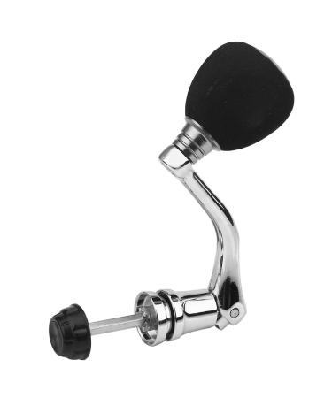 Fishing Spinning Reel Handle Metal Rocker Arm Reel Replacement Power Handle Grip Silver Large