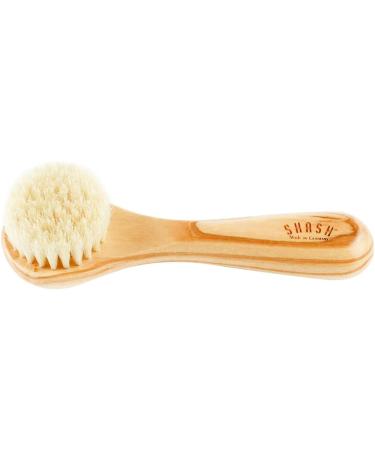 SHASH Exfoliating Face Brush - Made in Germany | Deep Intense Boar Bristle | Gently Exfoliates Skin for Glowing Complexion | Eco-Sourced Beech Wood - Buy Online on SooperMarket.com