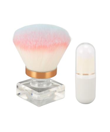 Kabuki Makeup Brush with Transparent Base Soft and Durable Bristles for Blush Powder Blending for Makeup Look