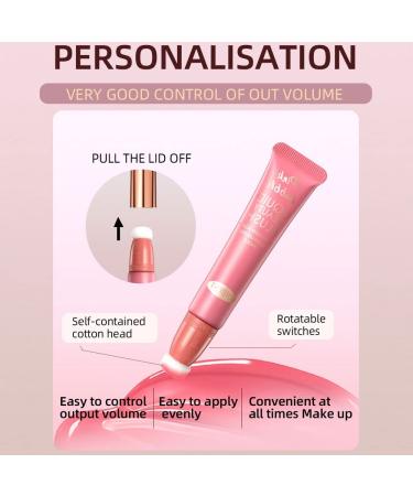 SWETIYOU Blush Beauty Wand - Liquid Blush with Cushion Applicator for Natural Dewy Finish - Long-Wearing Lightweight Blendable Rouge Stick (Orange Pink) - Buy Online on SooperMarket.com