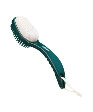 Toseky Foot Brush and Pumice Stone | 2 in 1 Multifunctional Foot Care Tools | Gentle Pumice Stone for Feet Comfortable Bathroom Accessories for Men and Women Green