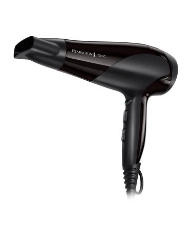 Remington D3198 Ionic Conditioning Hair Dryer for Frizz Free Styling with Diffuser and Concentrator Attachments 2200 W - Black Single