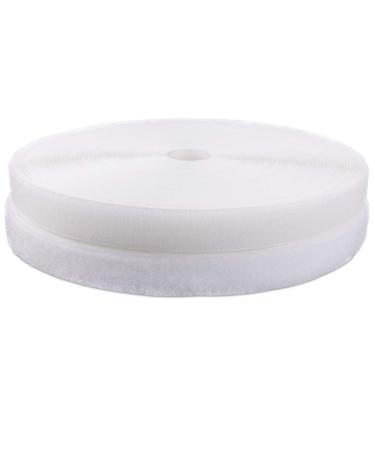5/8'' Width x 10Meters Length White Sew On Hook and Loop Tape Fastening Nylon Fabric Tape (White  5/8 Inch x 10 Meters) White 5/8 Inch x 10 meters