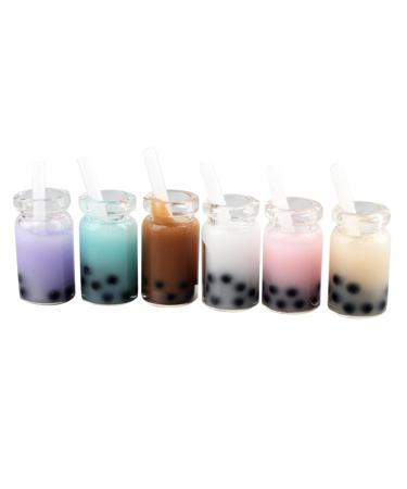 EXCEART Earrings 20pcs Three-Dimensional Pearl Milk Tea Cup Durable Simulated Milk Tea Pendant for Home Earring Earings