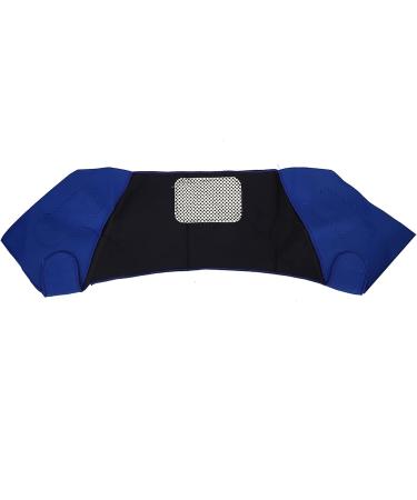 Shoulder Heating Pillow Massager | Heated Wrap Trousers | Vibration Massage for Pain Relief | Adjustable Elastic Cushion in Blue - Buy Online on SooperMarket.com
