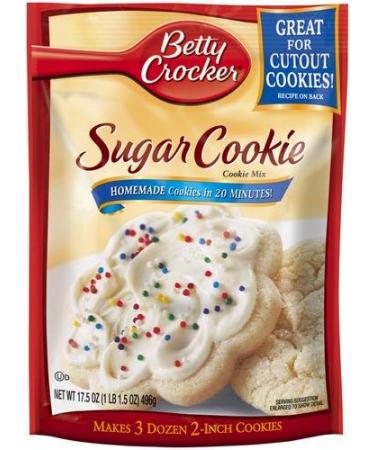 Betty Crocker Cookie Mix, Sugar, 17.5-ounce Pouches (Pack of 4) Sugar 17.5 Ounce (Pack of 4)