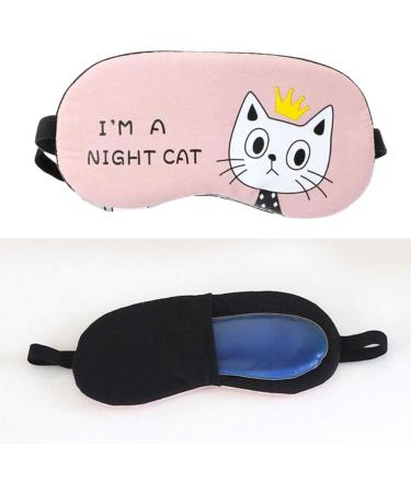 DOITOOL Hot and Cold Cute Cat Eye Mask for Women | Puffiness, Dark Circles, Dry Eyes Relief - Buy Online on SooperMarket.com