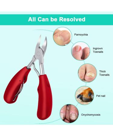 URAQT Precision Toenail Clippers - Heavy Duty Stainless Steel Cutter for Thick Nails with Protective Cover - Buy Online on SooperMarket.com