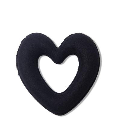 KALLORY Black Hair Rings - Short Heart Shaper Sock for Bun, Women's Hair Ring Maker - Doughnut Shape, Thin Medium Black - Buy Online on SooperMarket.com