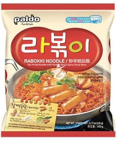 PALDO Rabokki Ramen Korean Topokki Taste Hot & Spicty Instant Noodles 145g (Pack of 4) - Buy Online on SooperMarket.com