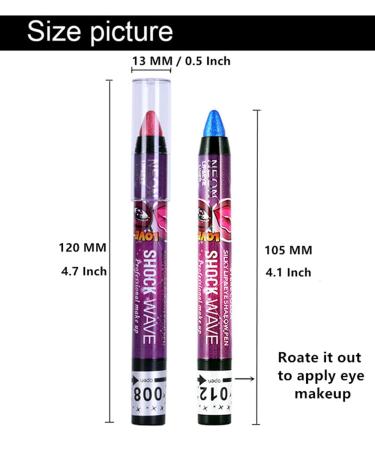 Go Ho 2PCS Green Eyeshadow Sticks - Shimmer Eye Black Ultra Pigmented Makeup - Long Lasting Eye Shadow Pen in Apple Green & Grass Green - Buy Online on SooperMarket.com