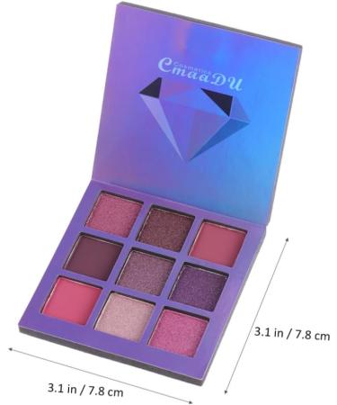 Healvian 3pcs 9 Women Eye Shadow Eyeshadow Makeup Palette Metallic Eye Shadow Palettes Purple - Buy Online on SooperMarket.com