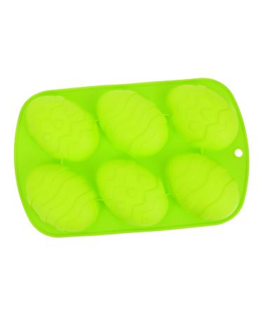 Alipis 1pc Easter Egg Cake Mold Candy Gummies Silicone Chocolate Molds Easter Silicone Mould Easter Egg Decorations Egg Shape Silicone Molds Easter Cakes Mold Silica Gel Biscuit Soap Mold 26.5X16.5CM Green
