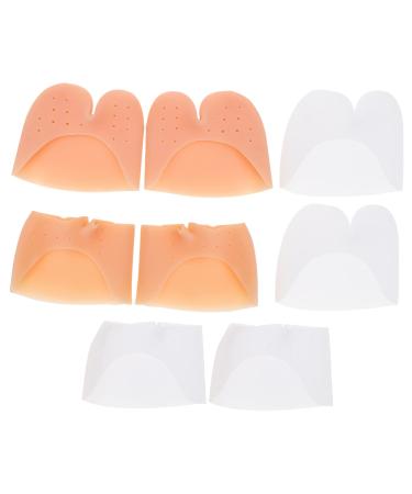 Healvian 4 Pairs Toe Cover Shoes Protector Silicone Toe Sleeves Silicone Gel Toe Divider Caps Cushioning Toe Caps Silicone Gel Sock Pads Flexible Toe Cover Tiptoe Pads Comfortable Toe Cover