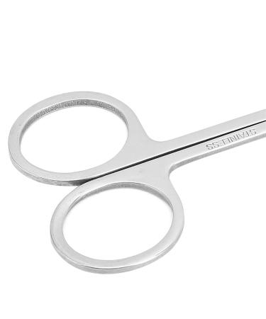 Professional Nose Hair Scissors - Stainless Steel Round Safety Tip Grooming Scissors for Men | Moustache Beard Eyebrow Trimmer - Buy Online on SooperMarket.com