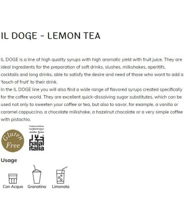 BARMAN IL DOGE Lemon Ice Tea Syrup 70cl - Buy Online on SooperMarket.com