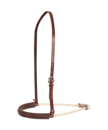 Martin Saddlery Single Rope Noseband with Harness Cover, Chocolate