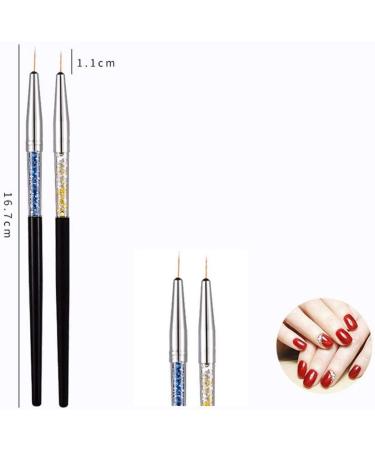 Jilibaba Nail Art Brush Set - 3 Piece Carved Pen & Crystal Liner for DIY Detailing and Painting - Buy Online on SooperMarket.com