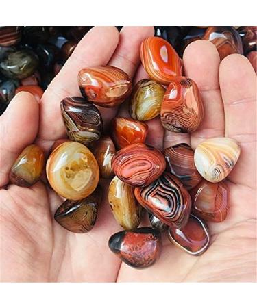 LVYAN Natural Banded Agate Stone Madagascar Good Luck Raw Gemstone Body Heathy Specimen Beautiful Collection Gift Dark Khaki L - Buy Online on SooperMarket.com