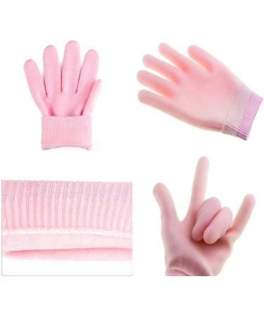 Moisturizing Socks and Gloves Set for Softening and Repairing Dry Skin with Aloe Lotion and Silicone - Pink - Buy Online on SooperMarket.com