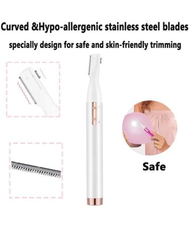 Upgraded Eyebrow Trimmer & Precision Facial Hair Remover - Battery Operated Painless Electric Razor for Face Chin Upper Lip & Peach Fuzz - International Shipping Available - Buy Online on SooperMarket.com