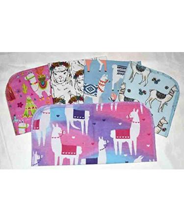 1 Ply 12x12 Inches Set of 5 Flannel Paperless Towels Alpacas and Llamas