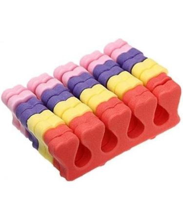 20Pcs Colorful Soft Sponge Finger Toe Separators - Nail Art Pedicure Tools for Salon Use (Random Colors) - Buy Online on SooperMarket.com