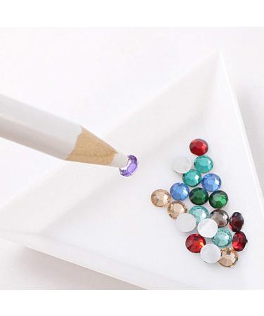 gLoaSublim Nail Art Pens DIY Nail Art Rhinestones Jewelry Picking Dotting Tool Wax Pencil Pen Picker White