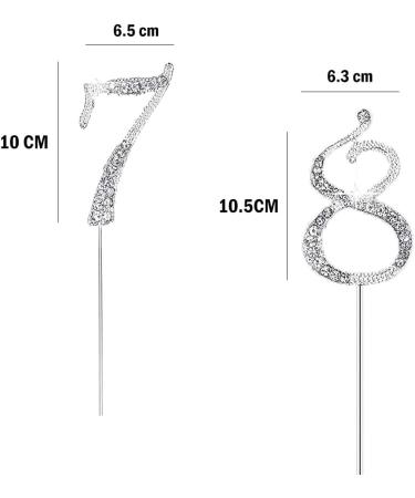 Happy Birthday Cake Topper - Silver Rhinestone Decoration for Celebrations | International Shipping - Buy Online on SooperMarket.com