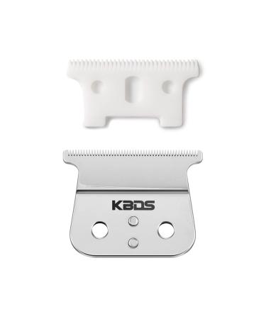 KBDS T Outliner Replacement Blades,T Outliner Blade Replacement for 04521 t outliner Hair Trimmer (Ceramic T Blade +Silver Steel Blade)