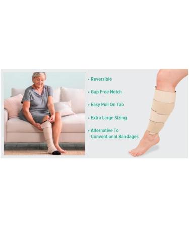 Juzo Calf Compression Brace - Reversible Multi-Purpose 30-60 mmHg Beige - S Max Regular XXX-Large Long - Buy Online on SooperMarket.com
