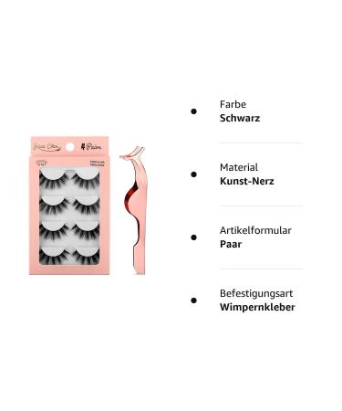 Jane Choi 3D Reusable False Eyelashes - 4 Pairs Handmade Dramatic Lashes with Eyelash Clip (G107) | Long & Thick Makeup Extension - Buy Online on SooperMarket.com
