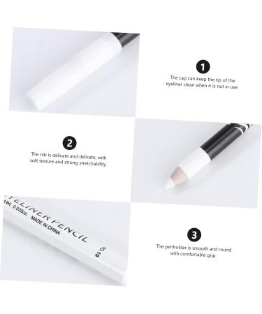 FOYTOKI 72 Pcs Eyeliner Pencil Waterproof White Eyeliner Colored Eyeliner White Pencil Makeup Wooden Pole - Buy Online on SooperMarket.com