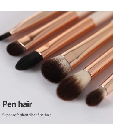 6 Pcs Professional Eye Makeup Brush Set for Blending Eyeshadow, Concealer, Eyebrows, and Eyeliner - Soft Hairs & Wood Handle - Buy Online on SooperMarket.com