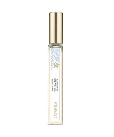 Lavanila Vanilla Coconut Perfume for Women 0.32 oz Roller - Tropical Coconut Tahitian Tiare Flower & Warm Vanilla The Healthy Fragrance Clean and Natural
