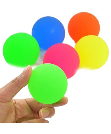 3X Flummi Large Rubber Ball Neon XL approx. 60mm Springball Colorful Party Favors Children
