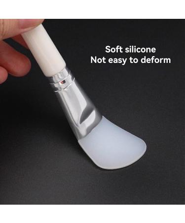 Dajidafu Brush Facial Mask Silicone White Professional Cutter-Type Tongue-Type Brushes Mud Cream Care Tool DIY Soft Beauty Tongue Shape - Buy Online on SooperMarket.com