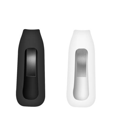 EverAct Clip Holder Compatible with Fitbit One (Set of 2) 2 Pack:BLACK WHITE