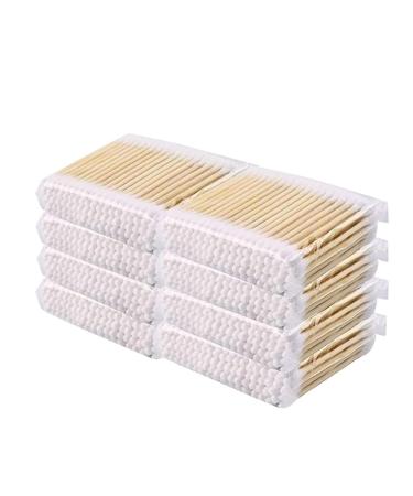 1000PCS Double Ended Cotton Swabs | Wooden Cotton Buds for Makeup Travel Ear Cleaning & Pets - Buy Online on SooperMarket.com