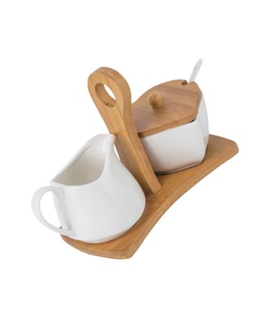 KICHOUSE 1 Set Sugar Bowl Milk Jug Set Storage Tank with Cover