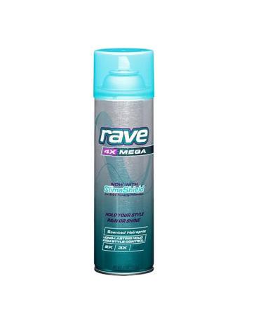 Unilever Rave 4X Mega Aerosol Hairspray with ClimaShield Scented 11oz
