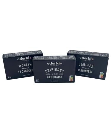 Ederki French Seafood Tapas Selection: Octopus Mussels and Squid