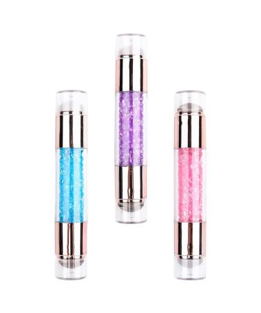3pcs Double Head Nail Template Silicone Nail Stamper French Nail Stamper Manicure Art Stamper Silicone Gel Clear Nail Stamper Nail Tools Nail Stamping Head Acrylic Jelly Fingernail