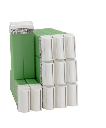 EpilWax Set of 12 Aloe Vera Wax Cartridges for Hair Removal - Large 100 ml Roll-on Waxing Refills Aloe Vera 100 ml (Pack of 12)