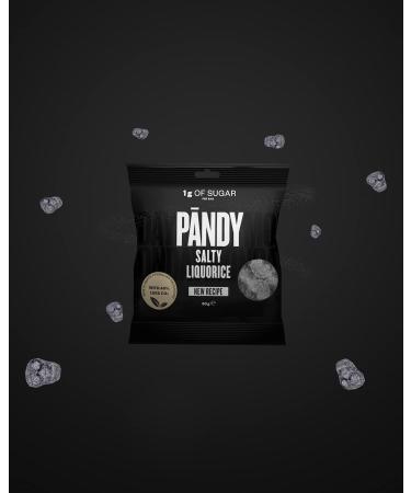 PANDY Candy SALTY LIQUORICE - Classic Liquorice Flavour with a Touch of Salt Gummy Candies Bag Only 1g Sugar & 80 Calories 1x50g (Pack of 2) - Buy Online on SooperMarket.com